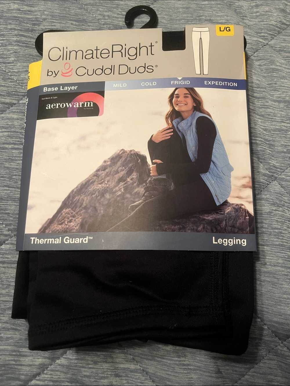 NIP Cuddl Duds Black Thermal Guard Leggings - Large